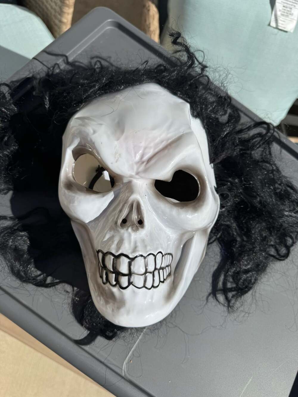 The Paper Magic Group Skeleton Mask With Black Hair